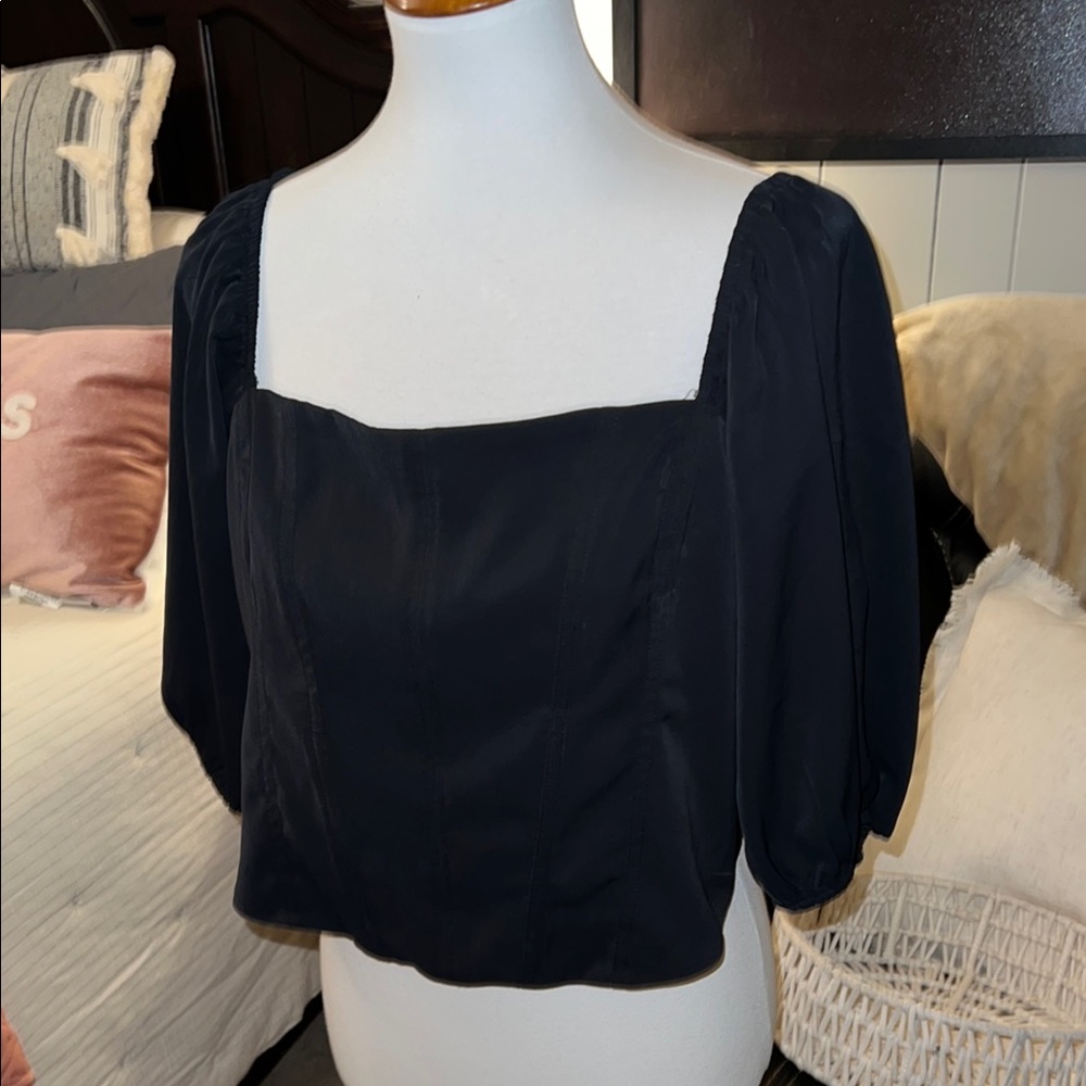 Abercrombie & Fitch Black Blouse Elegant Design